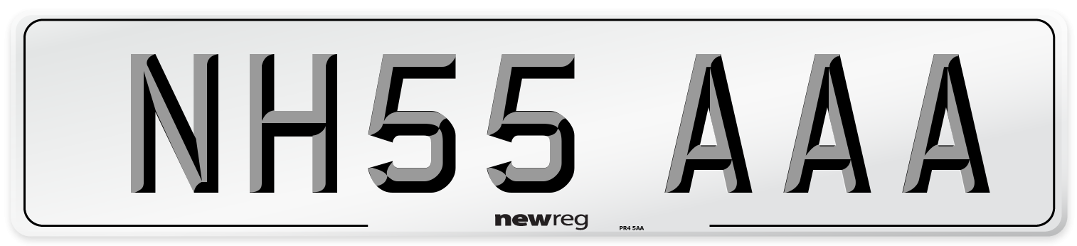 NH55 AAA Number Plate from New Reg